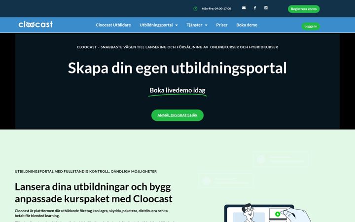 Screenshot of cloocast.com