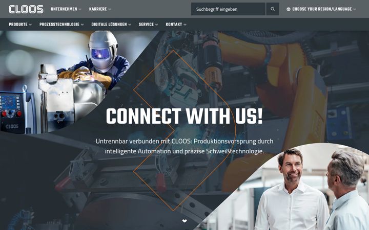 Screenshot of cloos-group.com