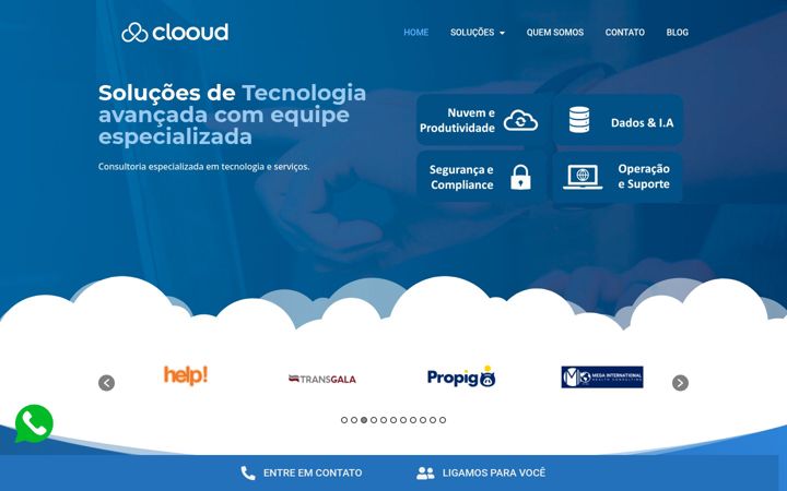 Posnetek zaslona clooud.com.br