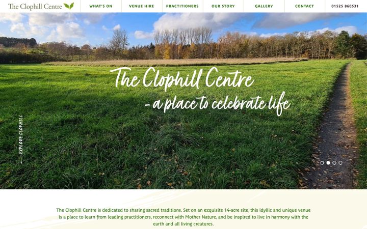 Captura de ecrã de clophillcentre.co.uk