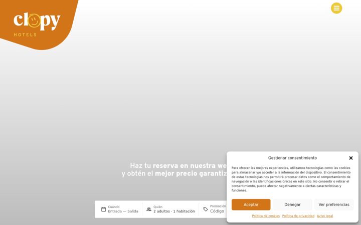 Screenshot of clopyhotels.com