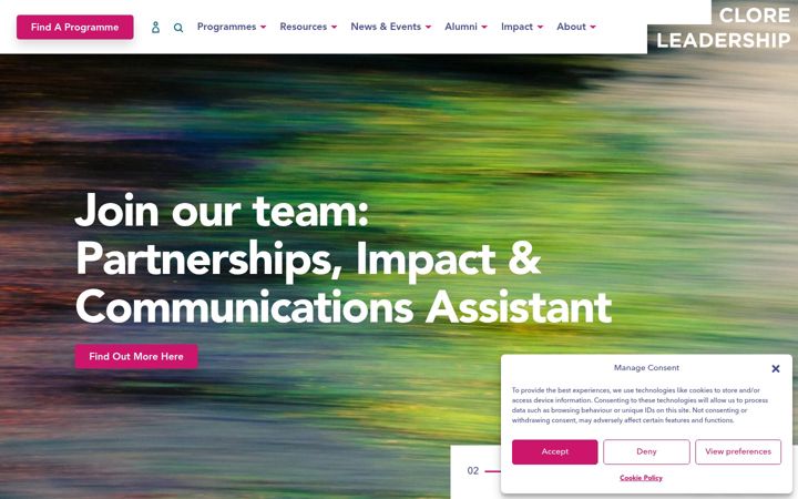 Screenshot von cloreleadership.org
