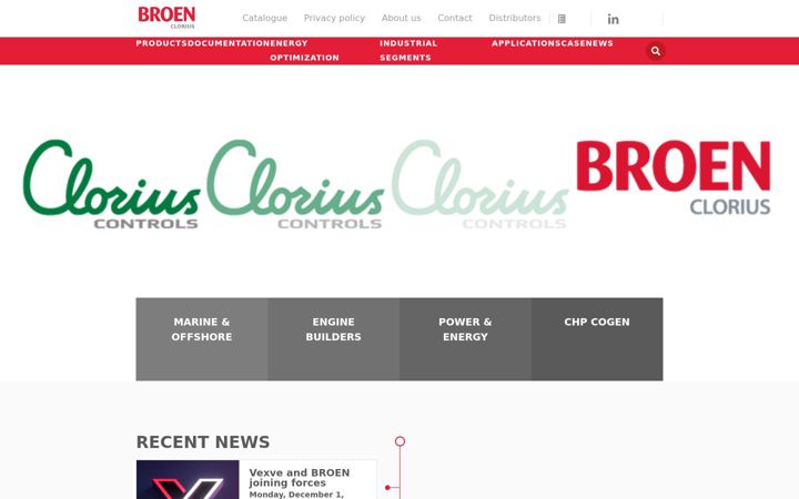 Screenshot of cloriuscontrols.com