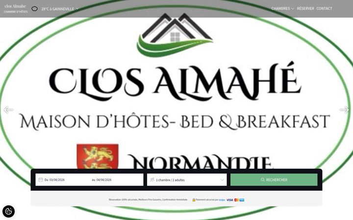 Ekraanipilt saidist clos-almahe.fr