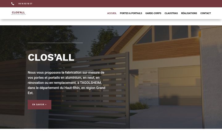 Ekraanipilt saidist closall-portails.fr
