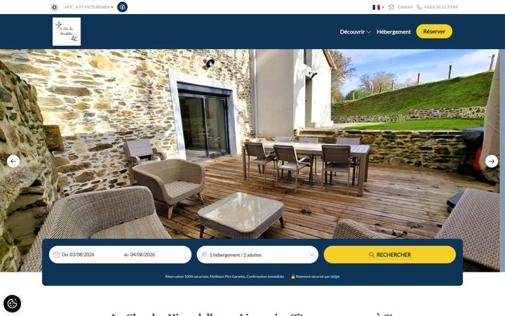 Screenshot of closdeshirondelles.com