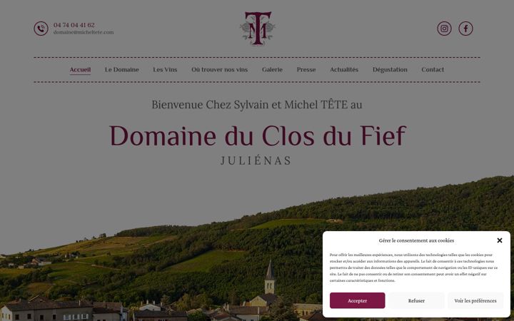 Screenshot of closdufief.com