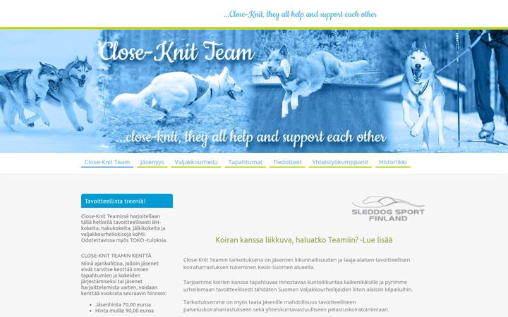 Screenshot of close-knit.net