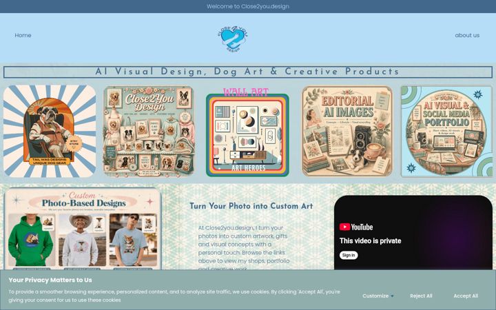 Screenshot of close2you.design