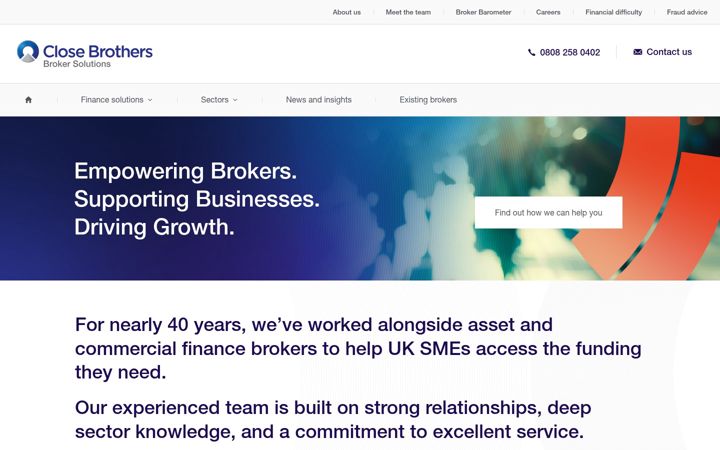 Captura de ecrã de closebrokersolutions.co.uk