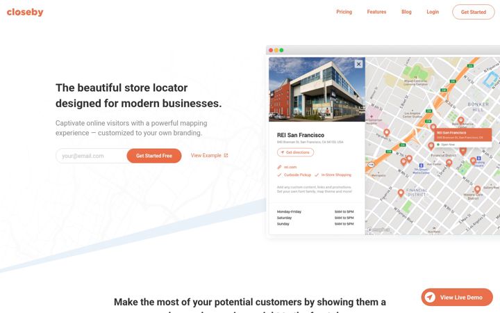 Screenshot of closeby.co