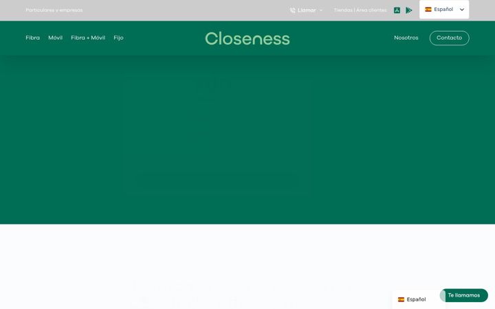 Captura de pantalla de closeness.es