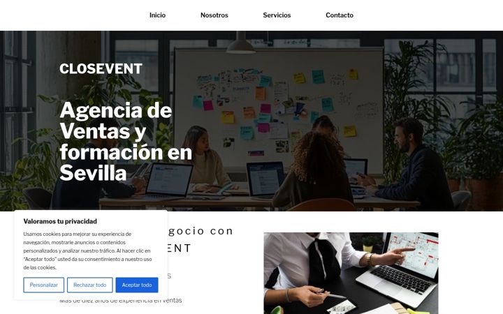 Captura de pantalla de closers-ventas.es