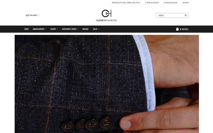 Zrzut ekranu closetbyhamilton.it