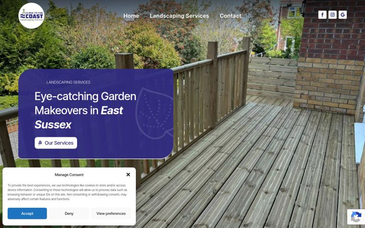 Captura de ecrã de closetothecoastlandscaping.co.uk