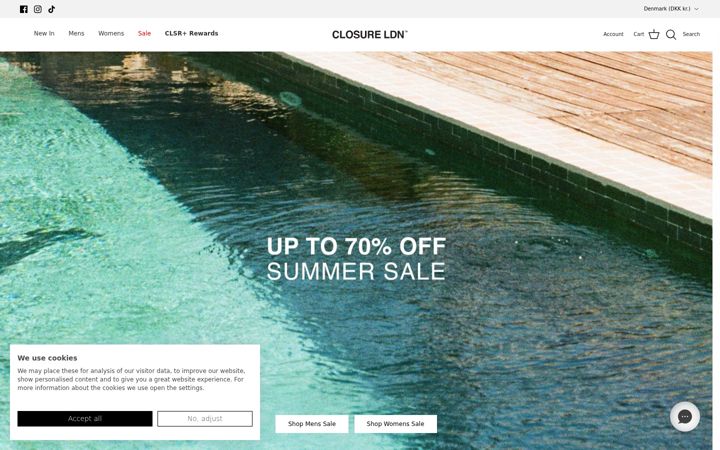 Screenshot von closurelondon.com