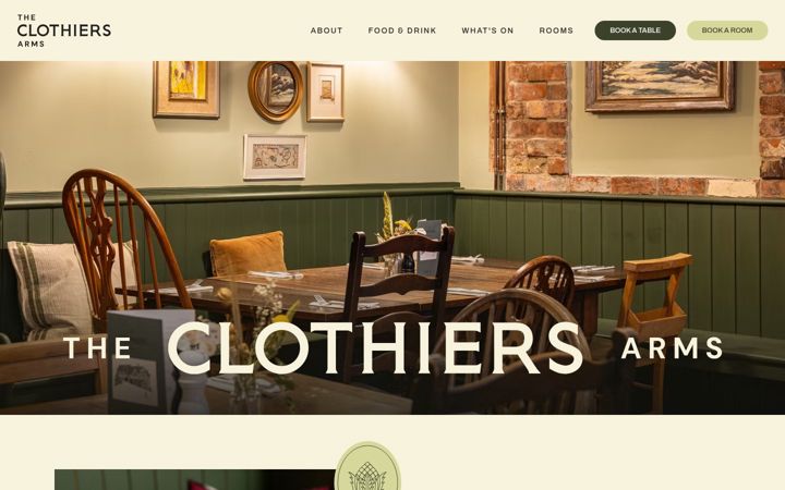 Captura de ecrã de clothiersarms.co.uk