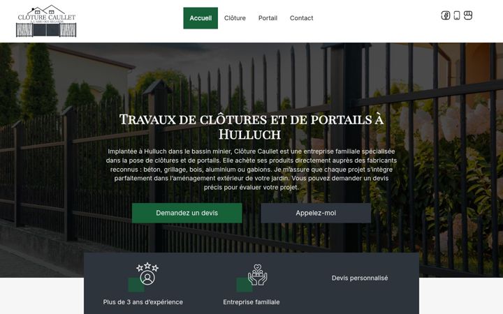 Screenshot of cloturecaullet.fr