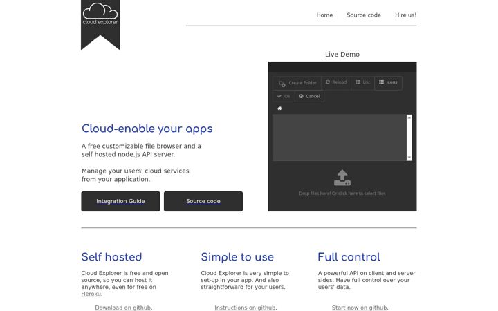 Captura de pantalla de cloud-explorer.org
