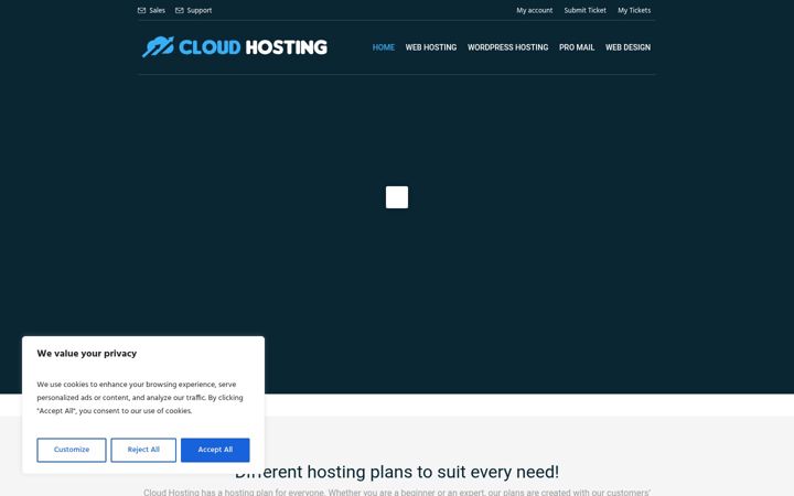 Screenshot of cloud-hosting.me