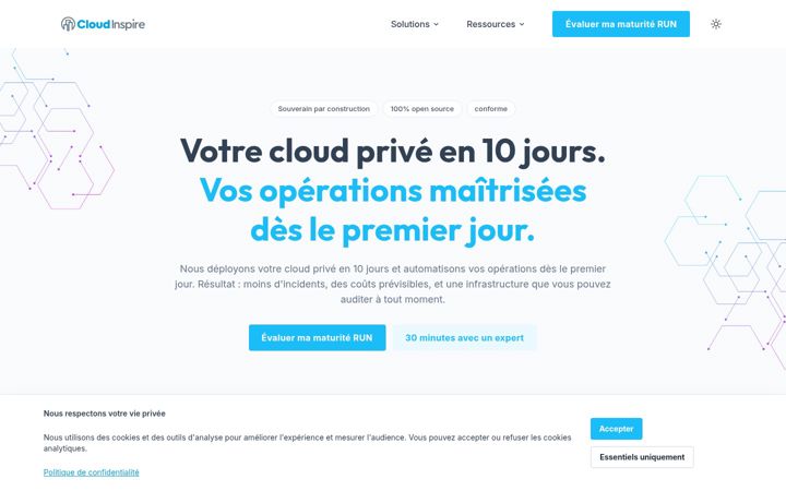 Snímek obrazovky cloud-inspire.io