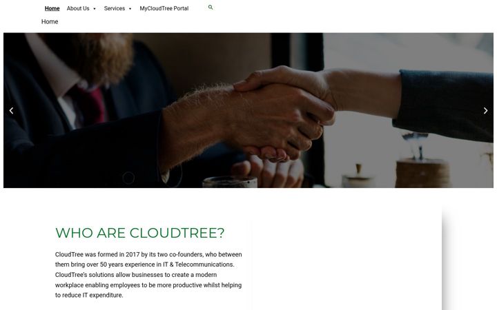 Screenshot van cloud-tree.co.uk