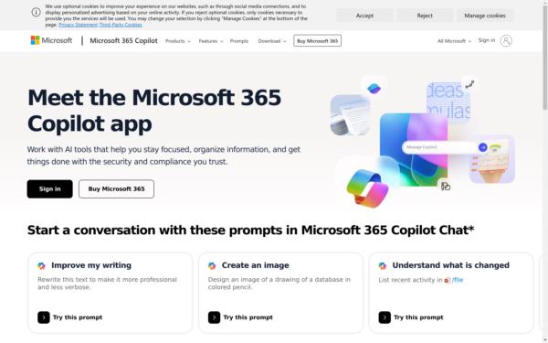 Screenshot of cloud.microsoft