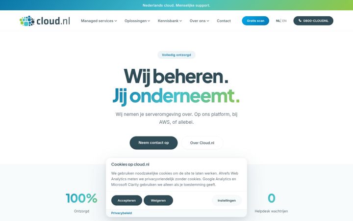 Captura de ecrã de cloud.nl