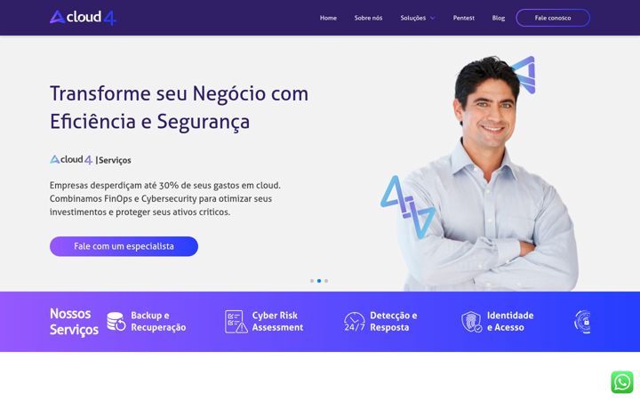 Posnetek zaslona cloud4.com.br