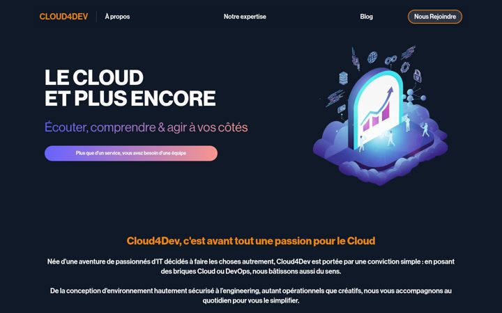 Screenshot of cloud4dev.fr