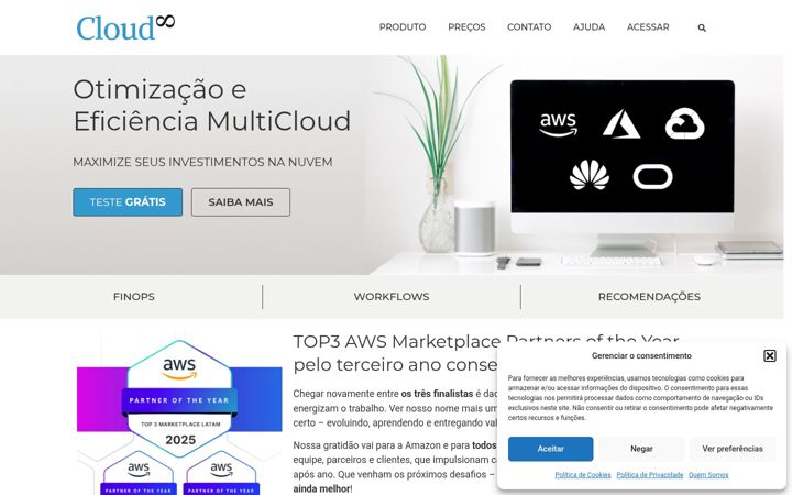 Posnetek zaslona cloud8.com.br