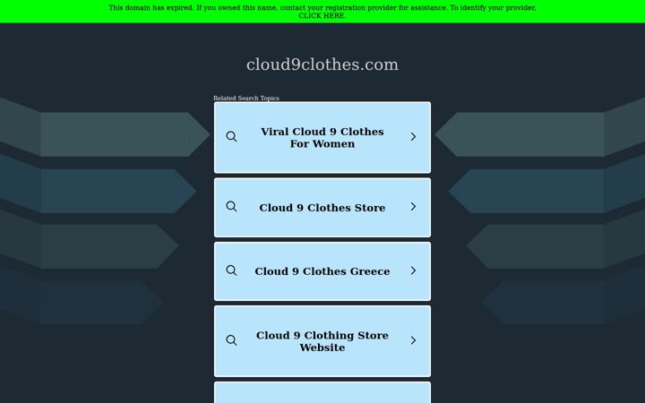 Screenshot of cloud9clothes.com
