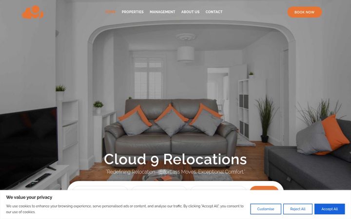 Screenshot of cloud9relocations.com