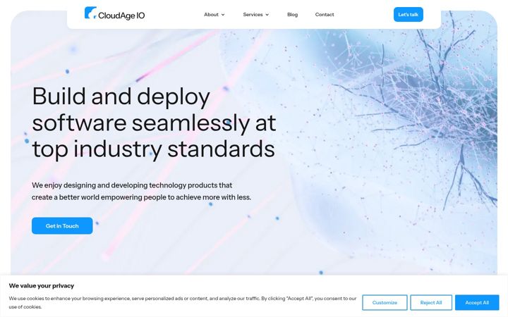 Screenshot of cloudageio.com