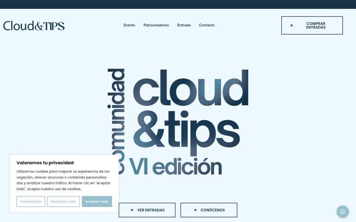 Captura de pantalla de cloudandtips.es