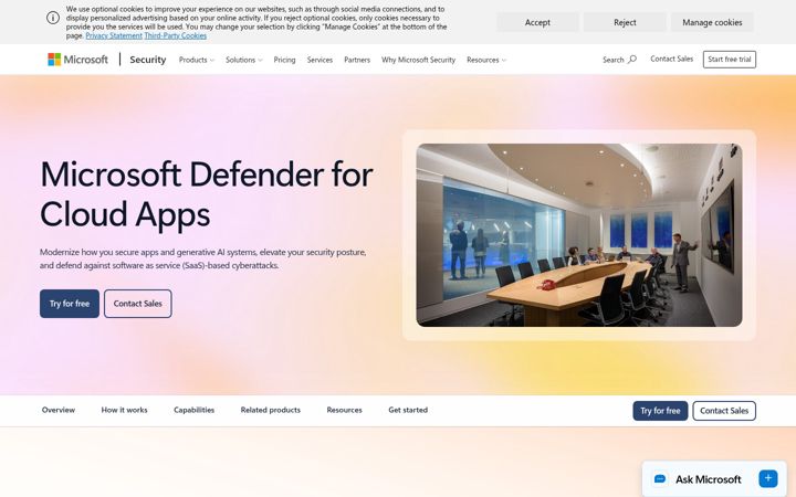 Екранна снимка на cloudappsecurity.com