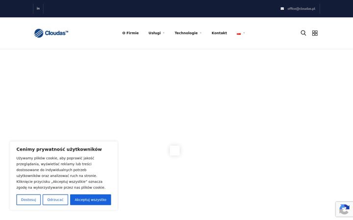 Screenshot stránky cloudas.pl