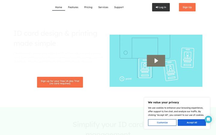 Screenshot of cloudbadging.com