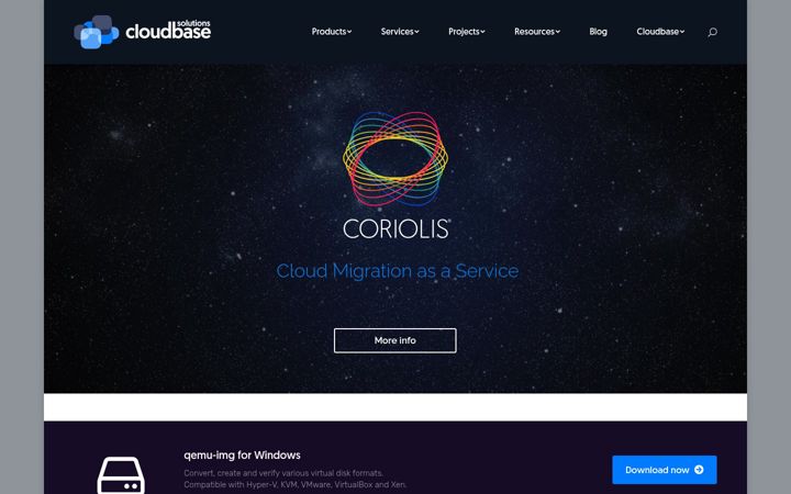 Screenshot of cloudbase.it