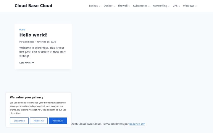 Screenshot of cloudbasecloud.com
