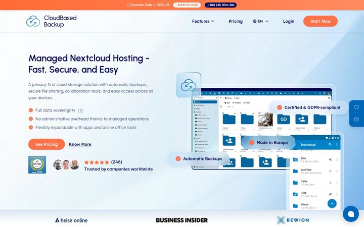 Screenshot of cloudbasedbackup.com