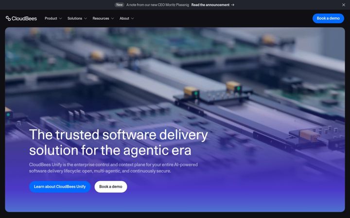 Kuvakaappaus sivustosta cloudbees.com