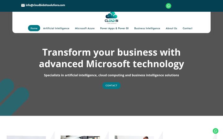 Screenshot of cloudbidatasolutions.com
