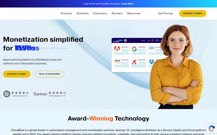 Screenshot of cloudblue.com