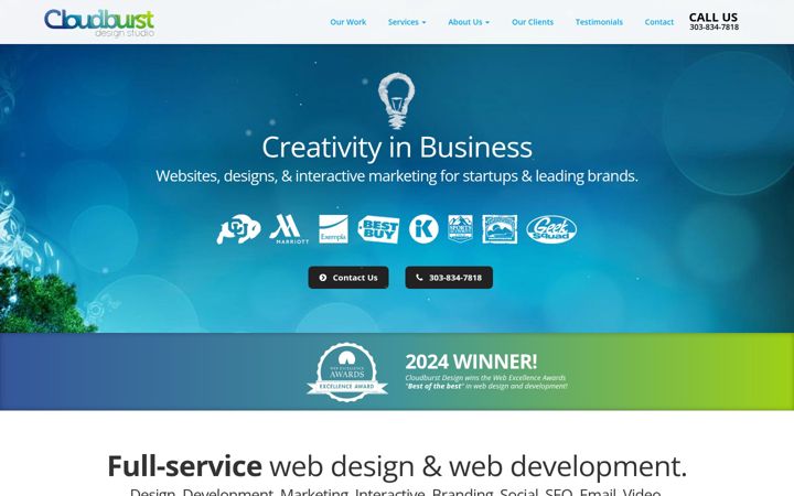 Screenshot of cloudburstdesign.net
