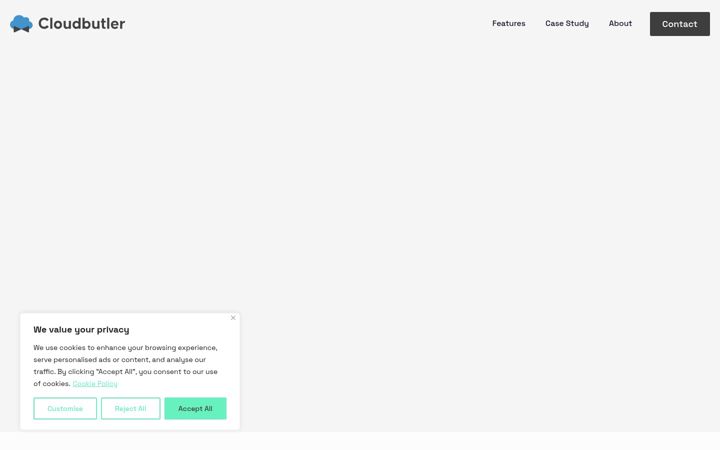 Snímek obrazovky cloudbutler.io