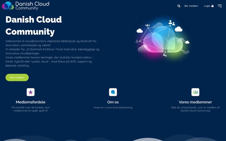 Screenshot of cloudcommunity.dk