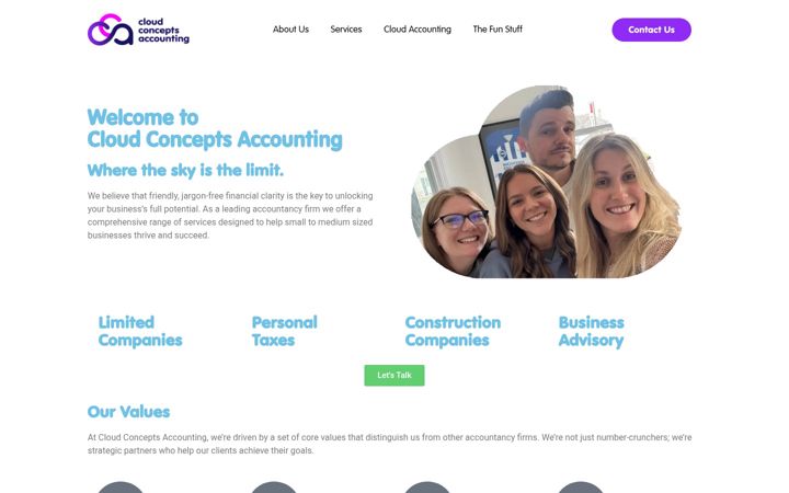 Screenshot of cloudconceptsaccounting.com