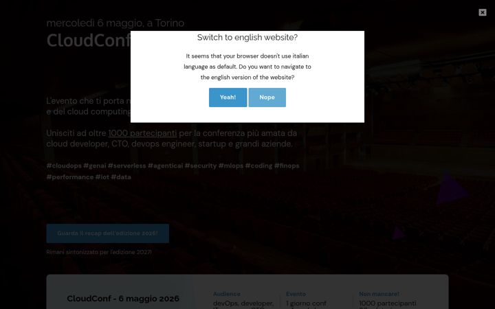 Screenshot of cloudconf.it