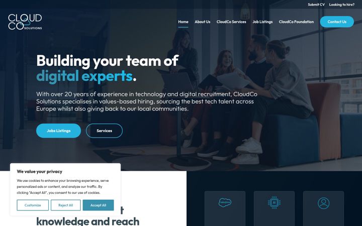 Screenshot of cloudcosolutions.com